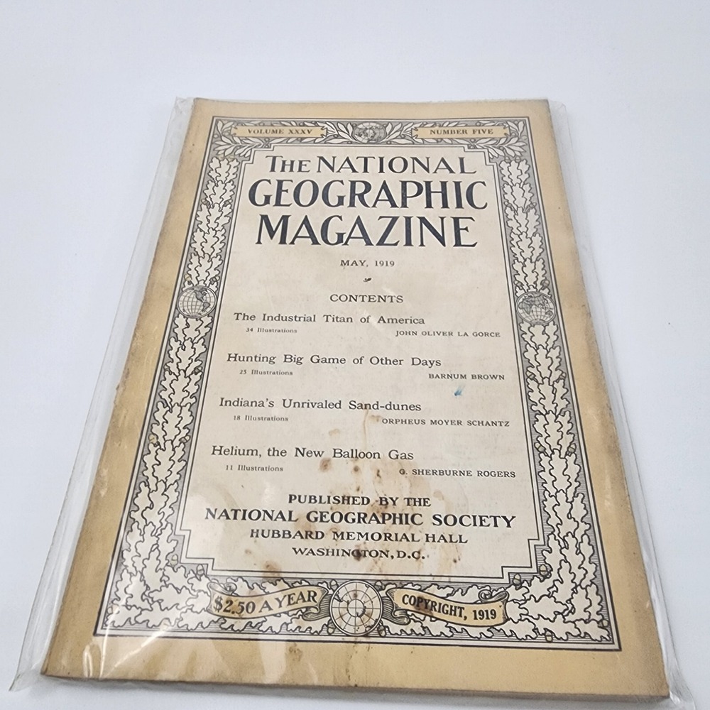 National Geographic‎ Magazine May 1919 No  Insert